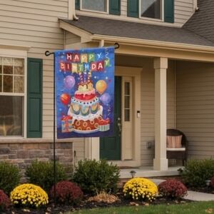 Briarwood Lane Birthday Celebration Everyday House Flag 40" x 28"  (EUC)